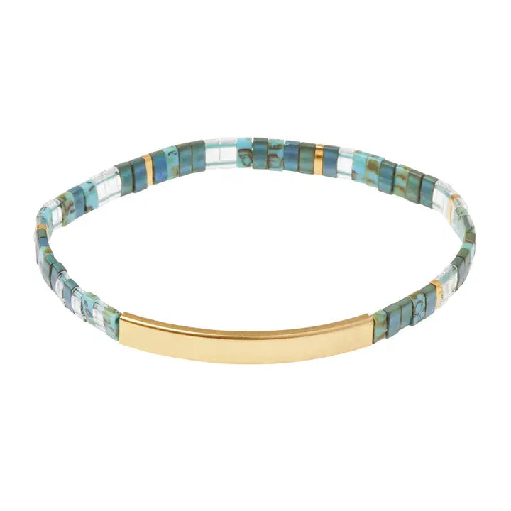 Good Karma Miyuki Bracelet- Joy & Kindness Marine/Gold