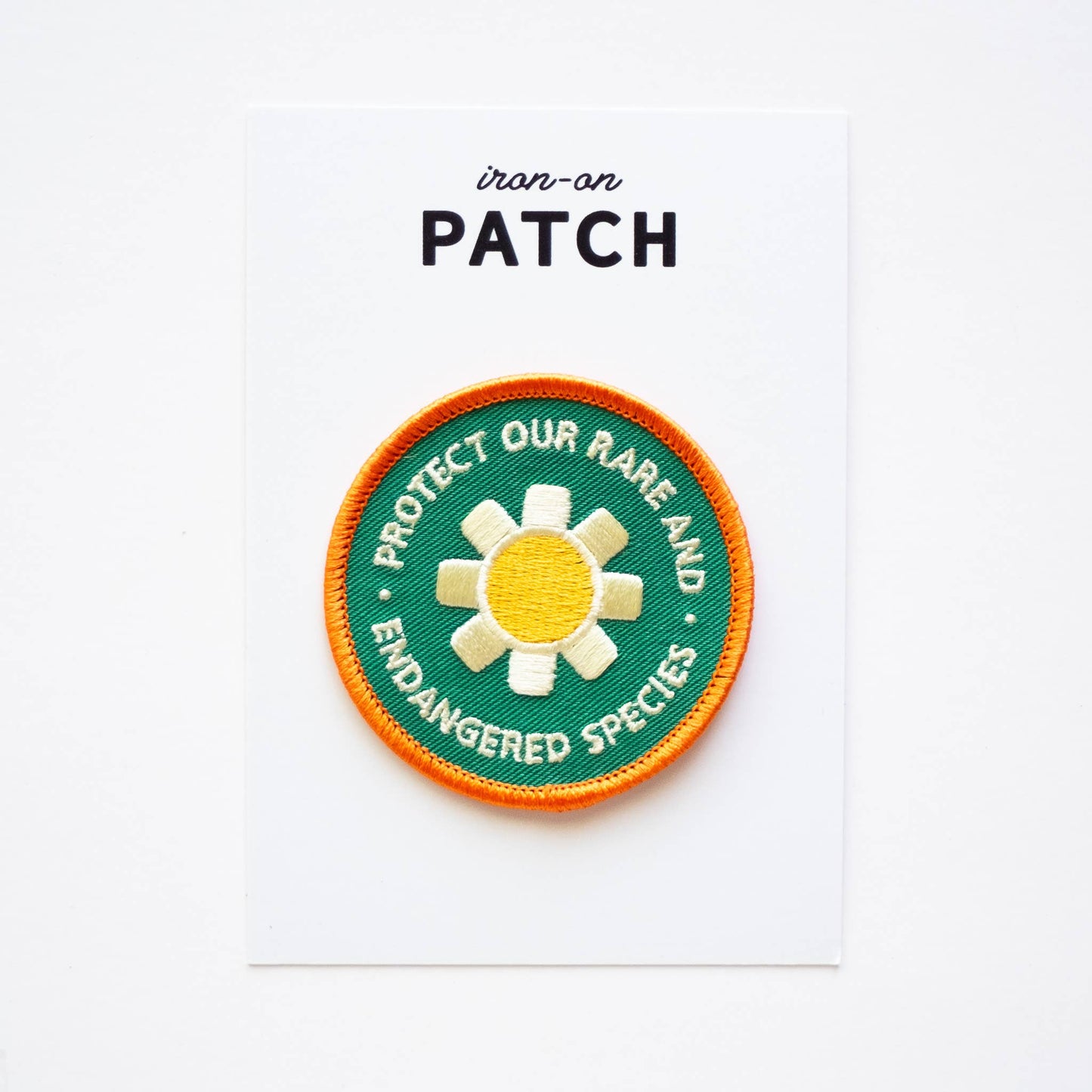 Protect Our Rare and Endangered Species Iron on Patch