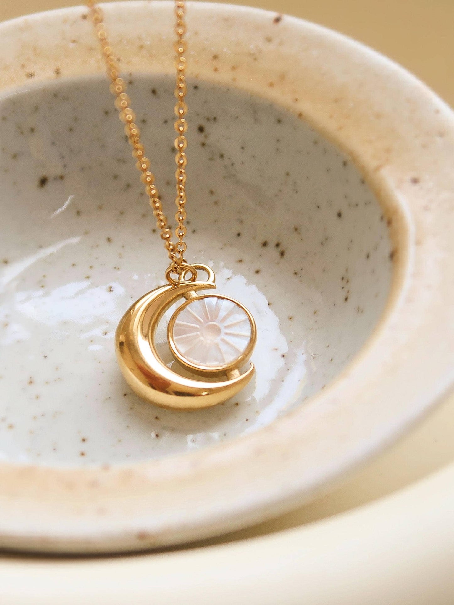 Sailor Gold Non-Tarnish Moon Necklace