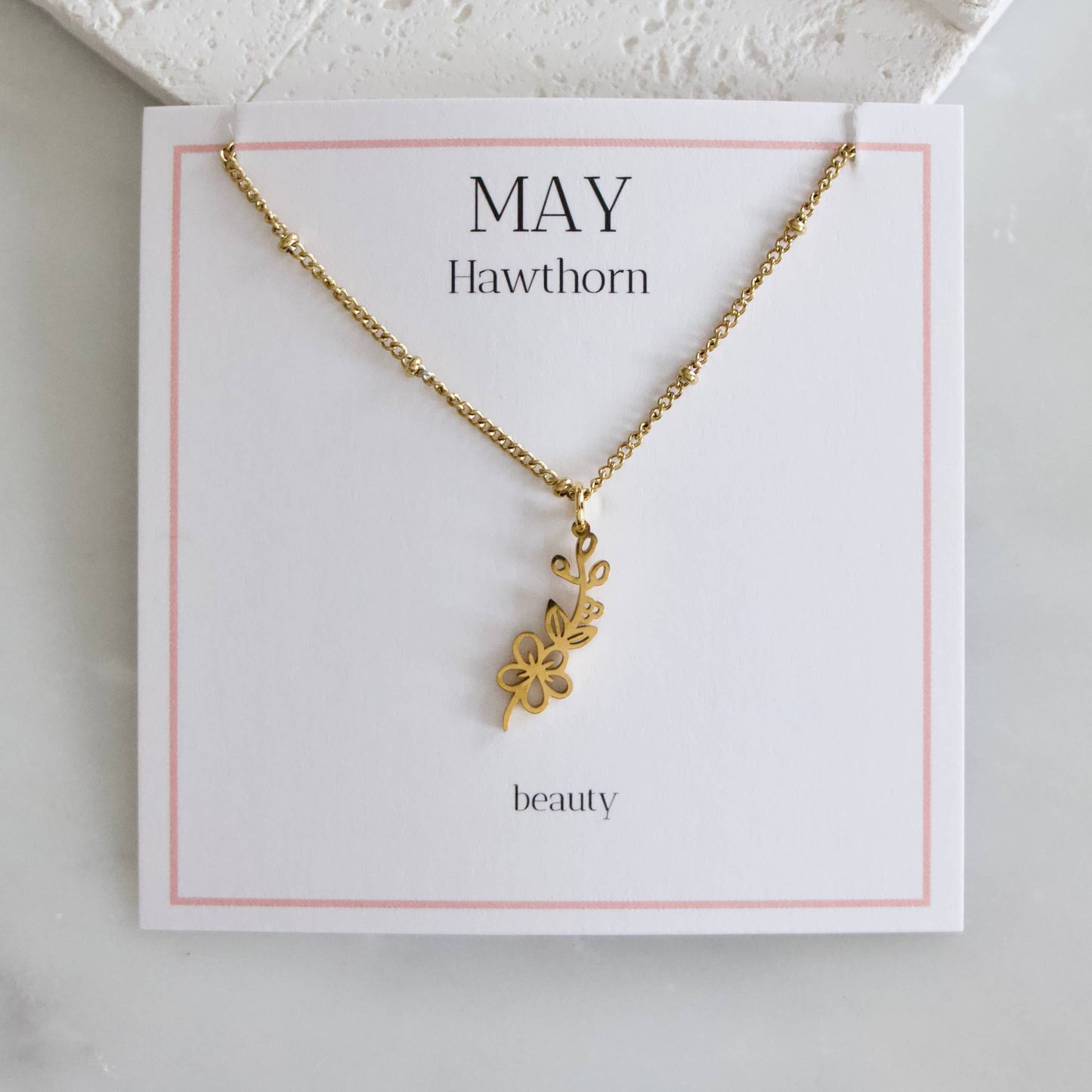 12 Birth Moth Flower Necklaces With Display