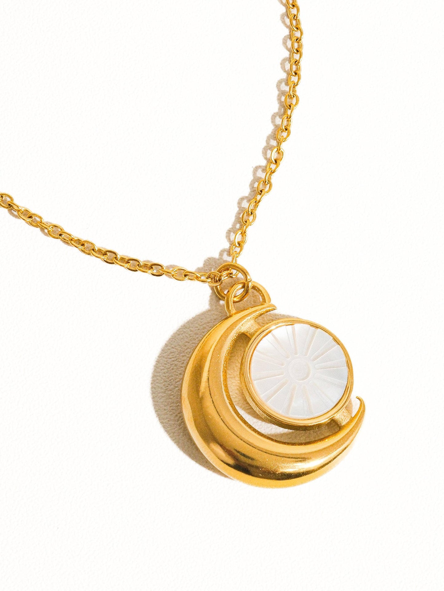 Sailor Gold Non-Tarnish Moon Necklace