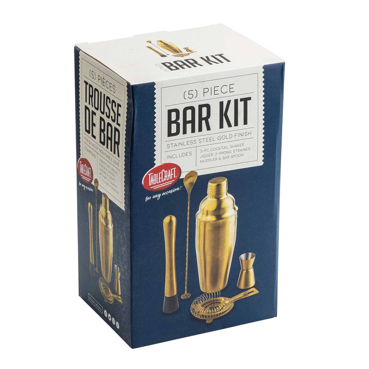 Bar Kit Gold (5-Piece) Gold, Stainless Steel (18-8)