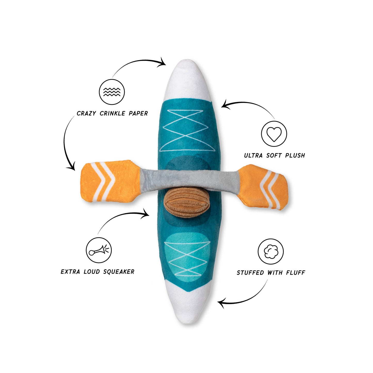 GO WITH THE FLOW PLUSH DOG TOY