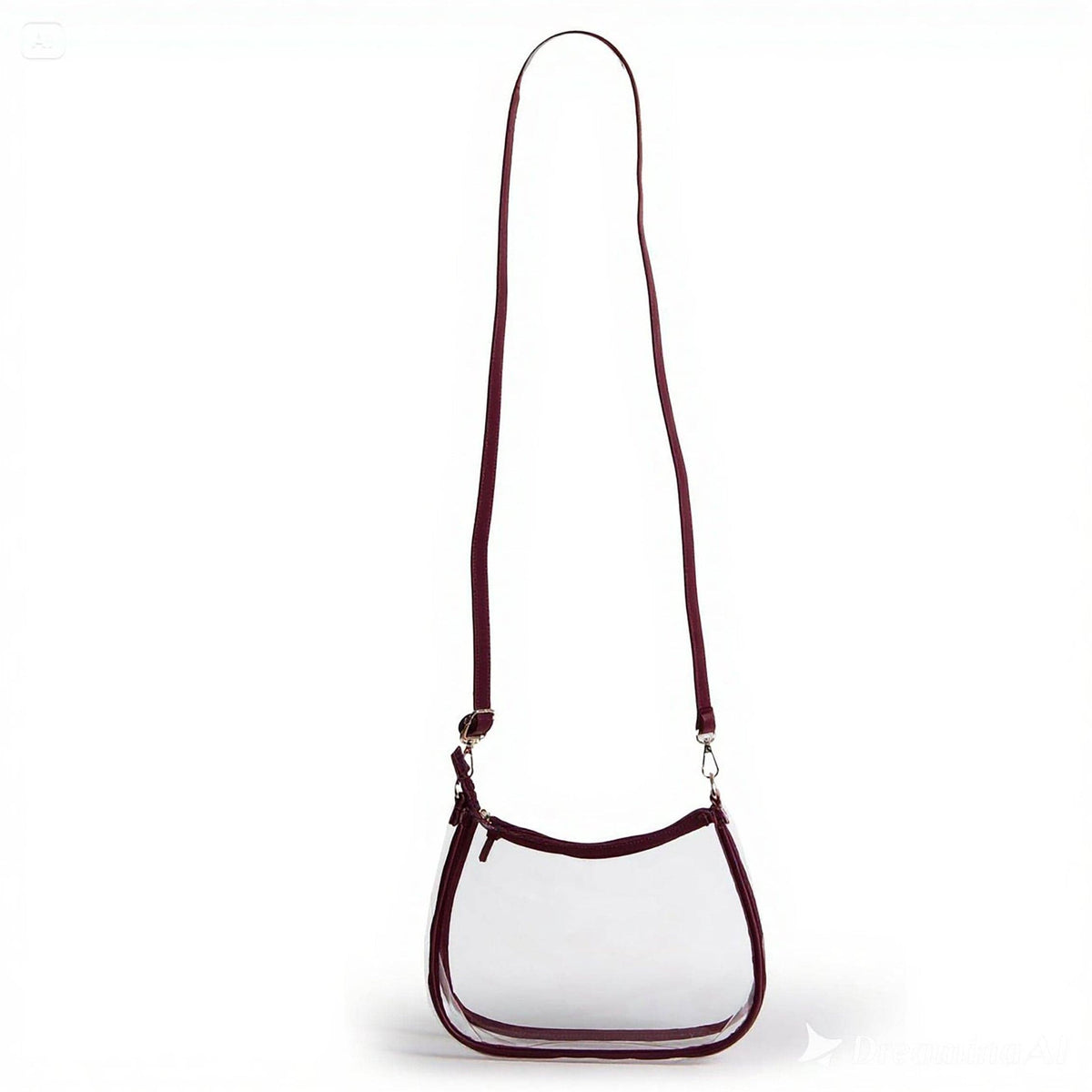 Sara Clear Purse - Maroon
