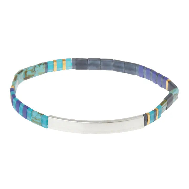 Good Karma Miyuki Bracelet - Brave Cobalt/Silver