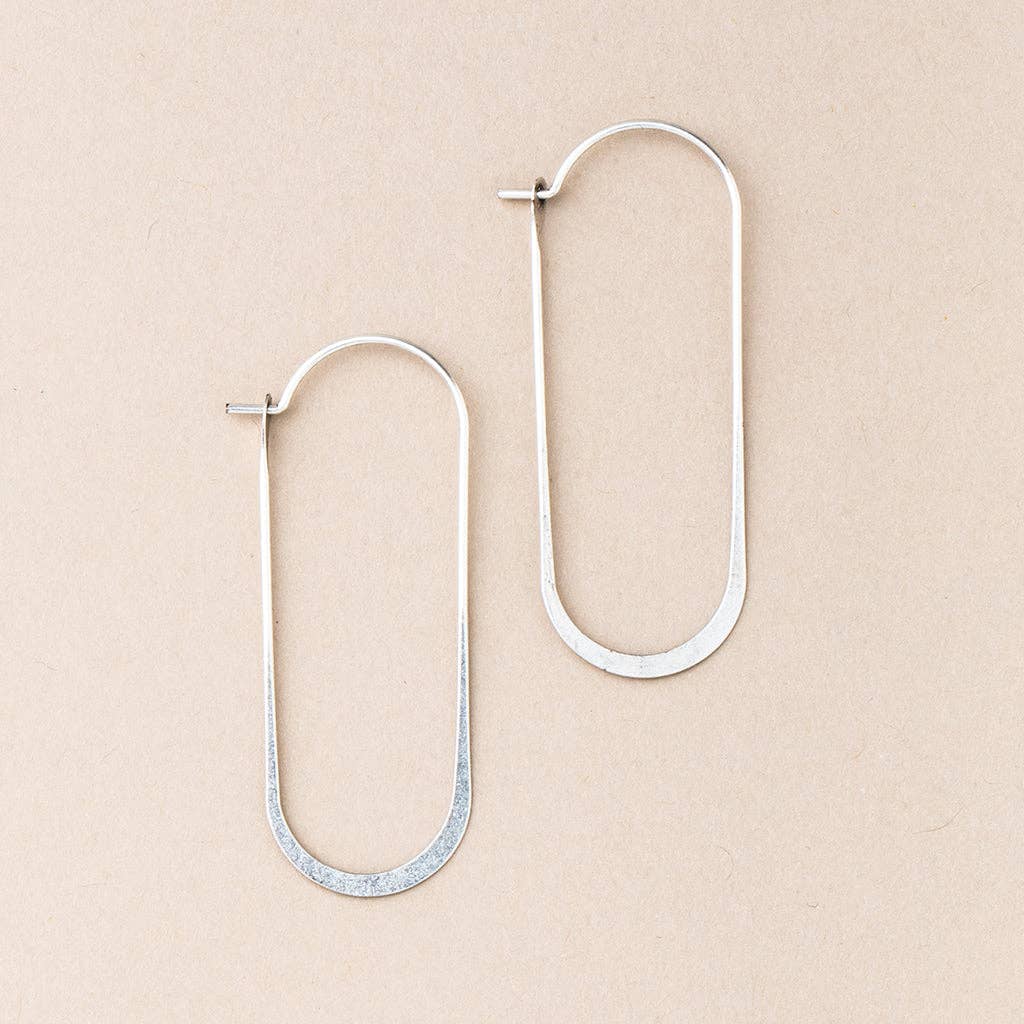 Refined Earring Collection - Cosmic Oval/Silver