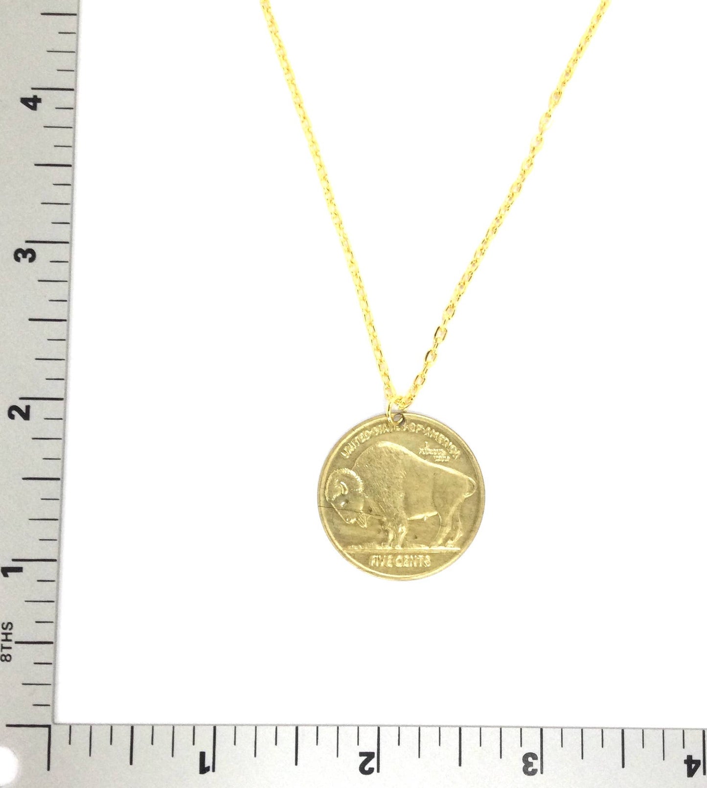 Buffalo Coin Pendant Necklace