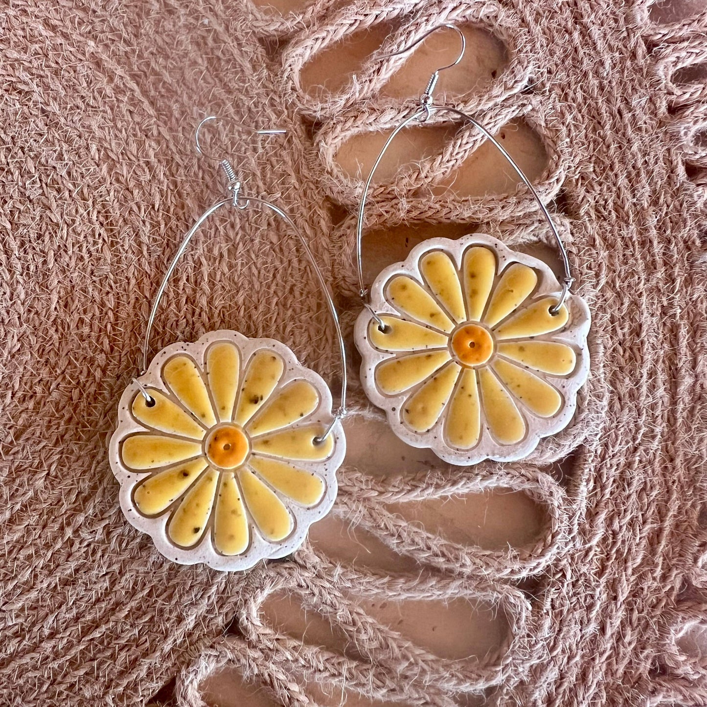 Lazy Daisy Ceramic Drop Earrings