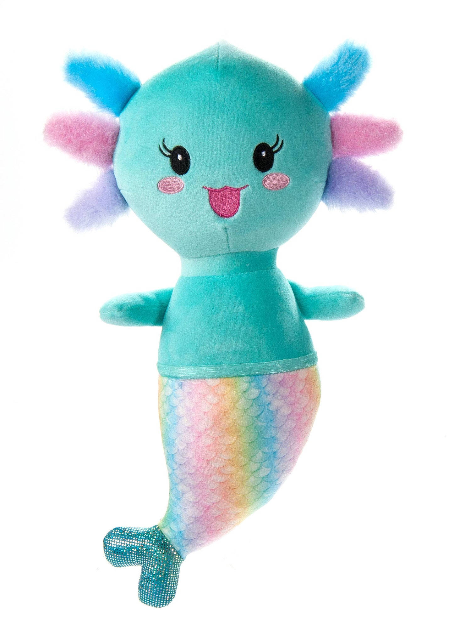 Axolotl Mermaid Asst Green, Pink, Purple 14" (34cm)