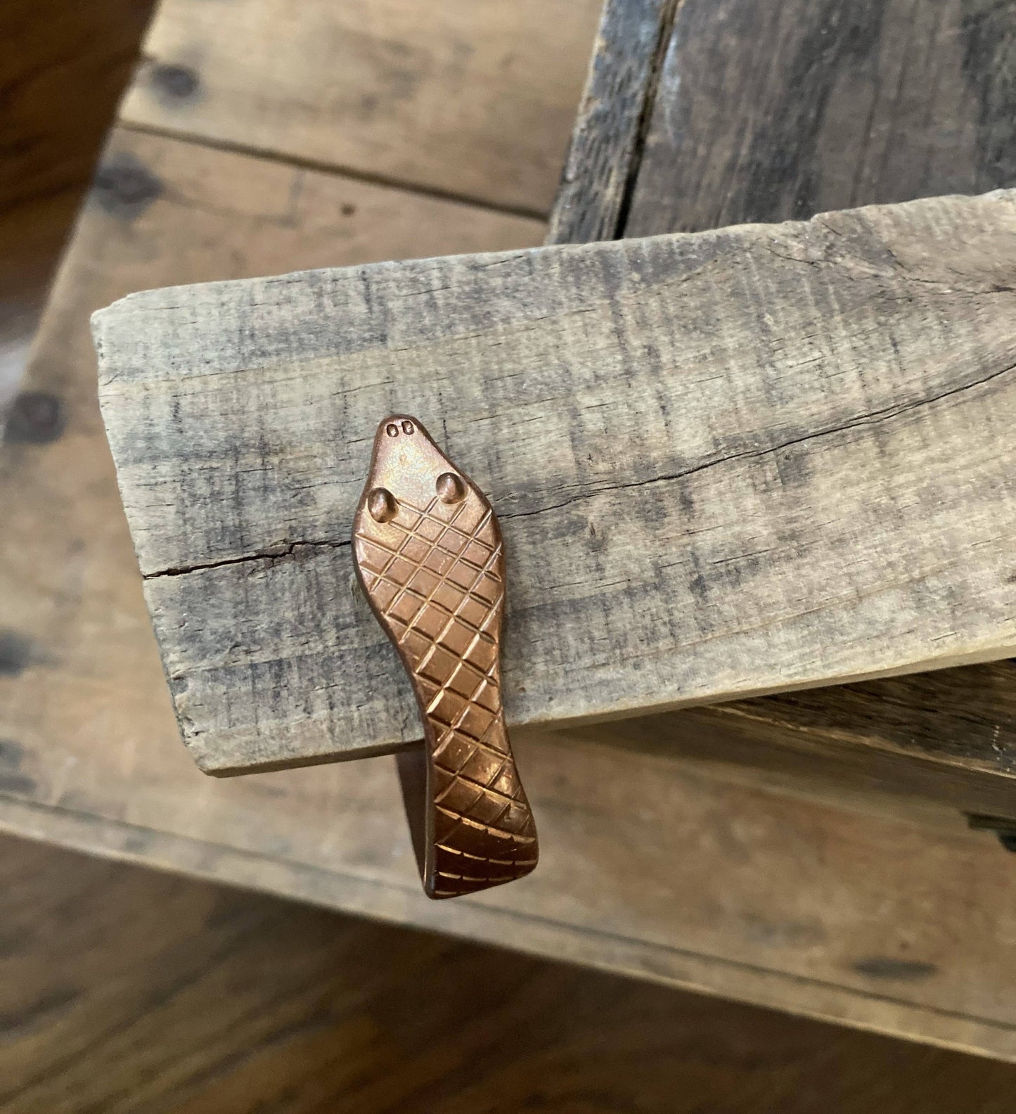Copper Snake Vintage Cuff Bracelet