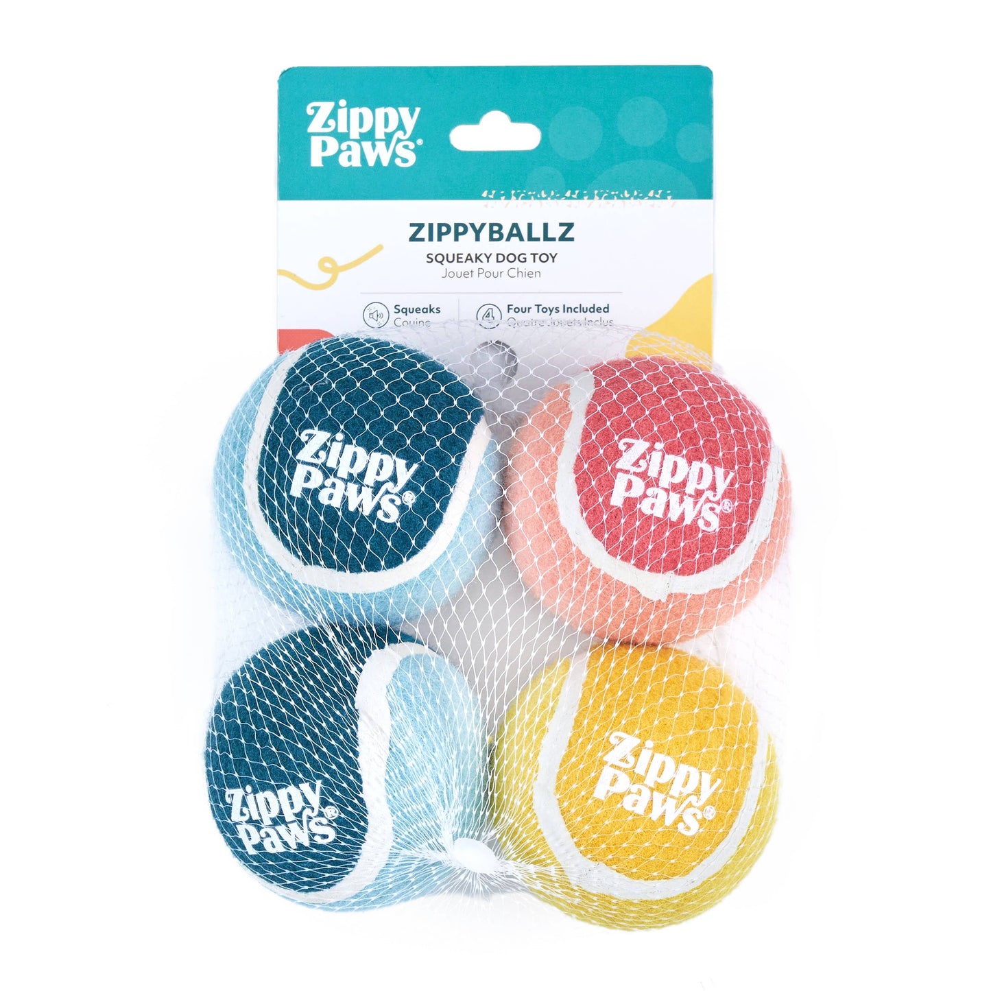 ZippyBallz 4-Pack - Dog Balls