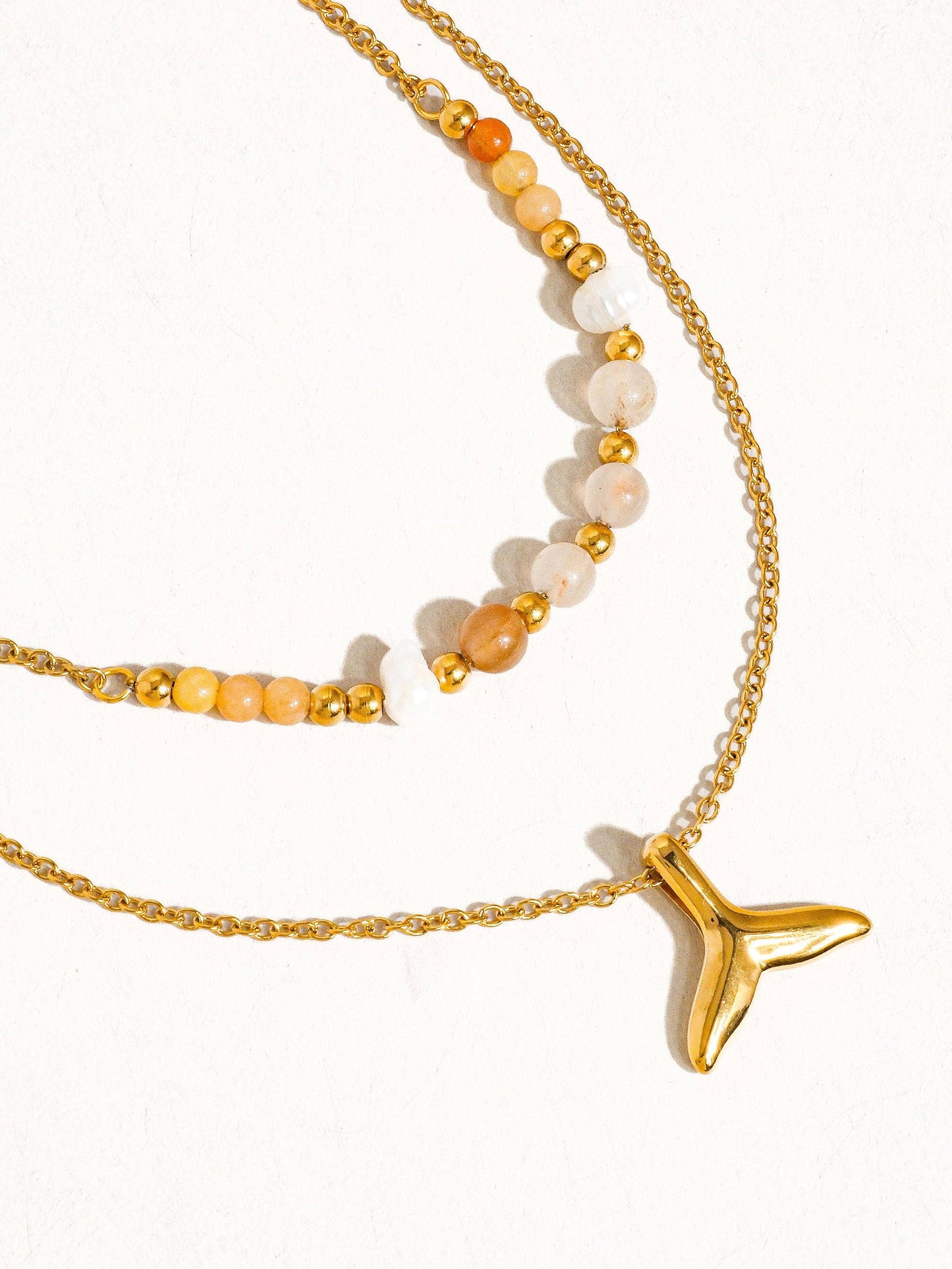 Sirena 18K Gold Non-Tarnish Mermaid Layered Beaded Necklace