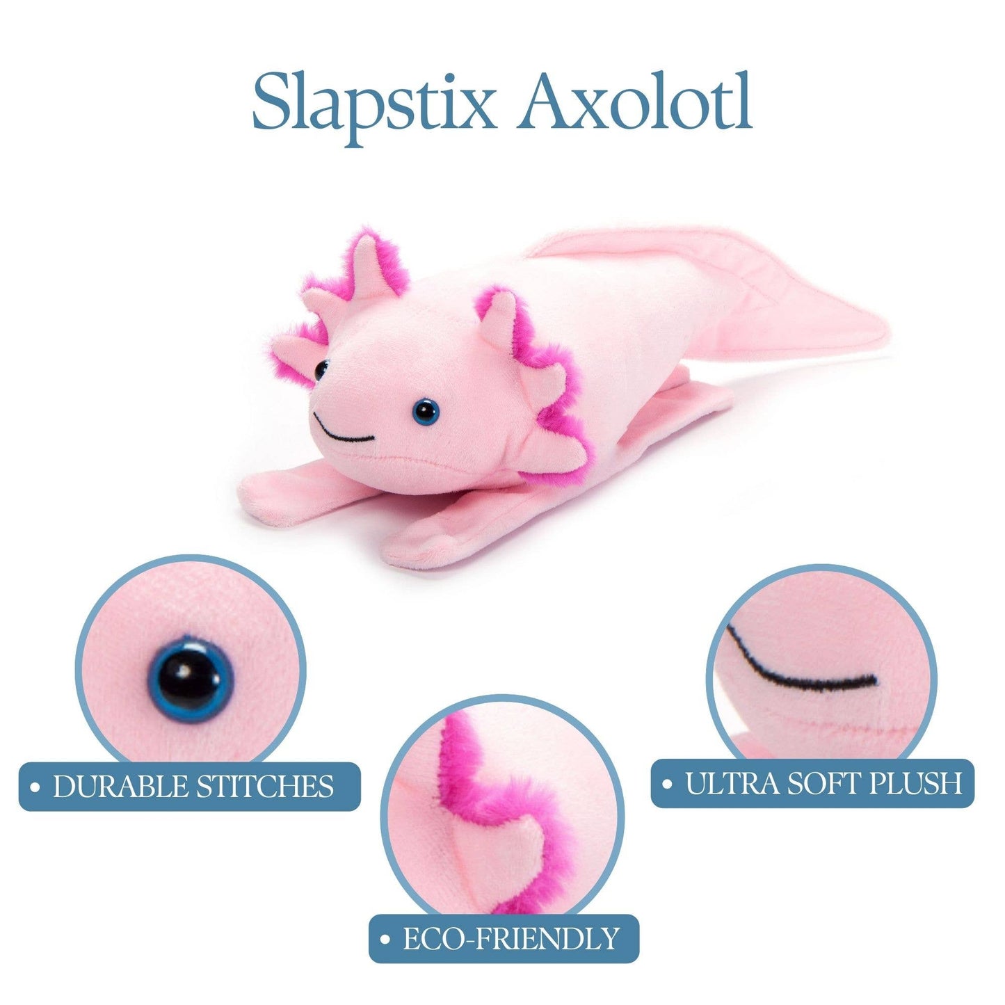 10" (23cm) Slapstix Axolotl Pink Slap Bracelet