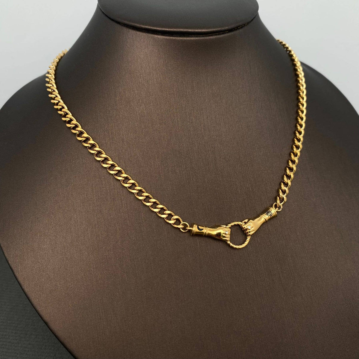 Hand of Friendship 18K Gold Plated Necklace
