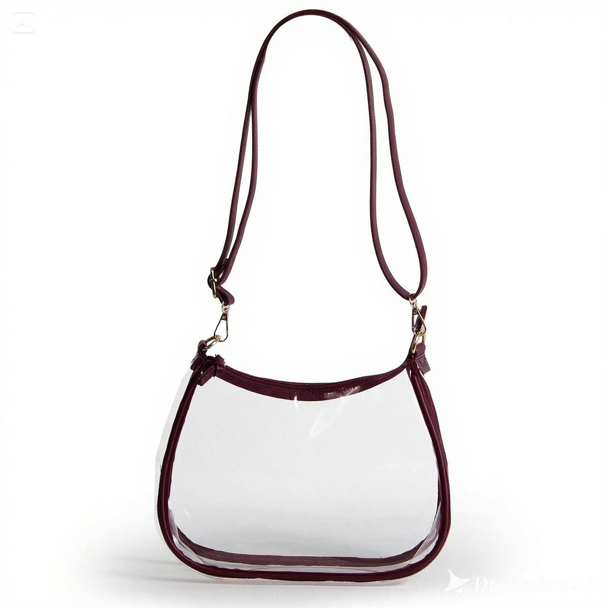 Sara Clear Purse - Maroon