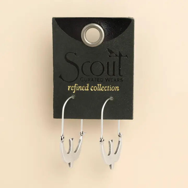 Refined Swallow Hoop - Silver