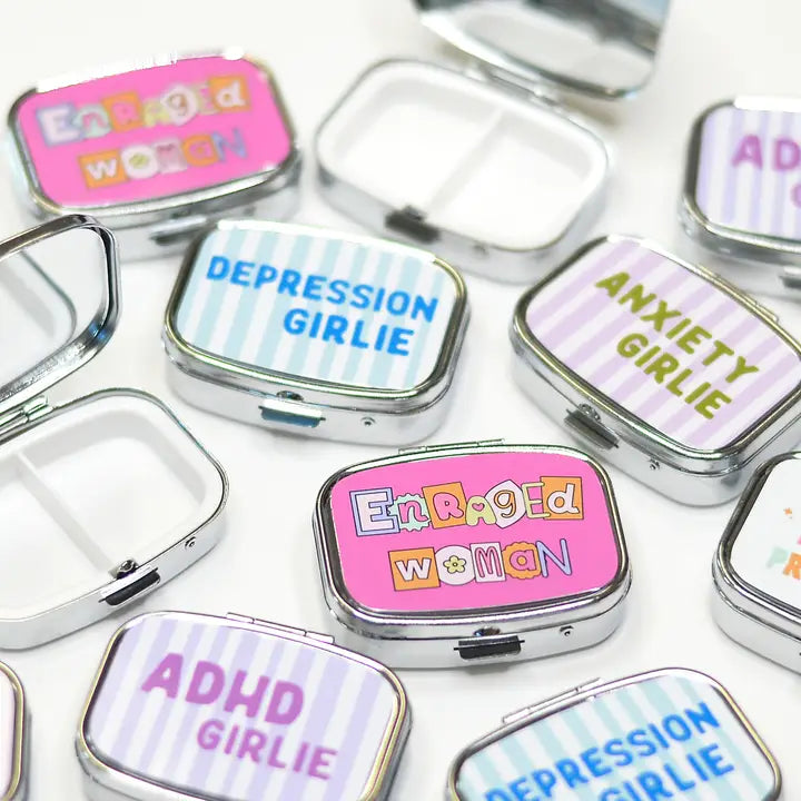 Funny Pill Box Compact Mirror