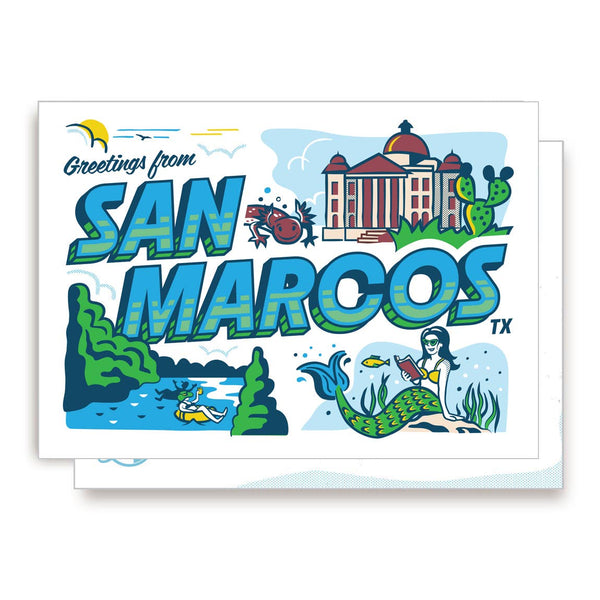 Greetings from San Marcos Postcard