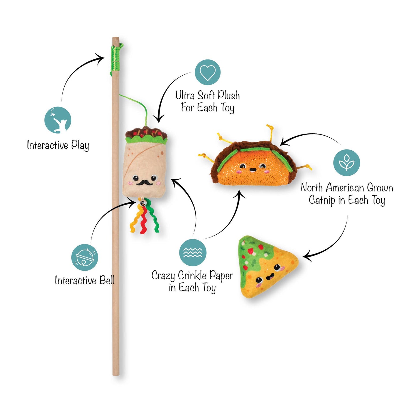 FLNG A GSTR 3PCS MULTI PACK CAT TOY