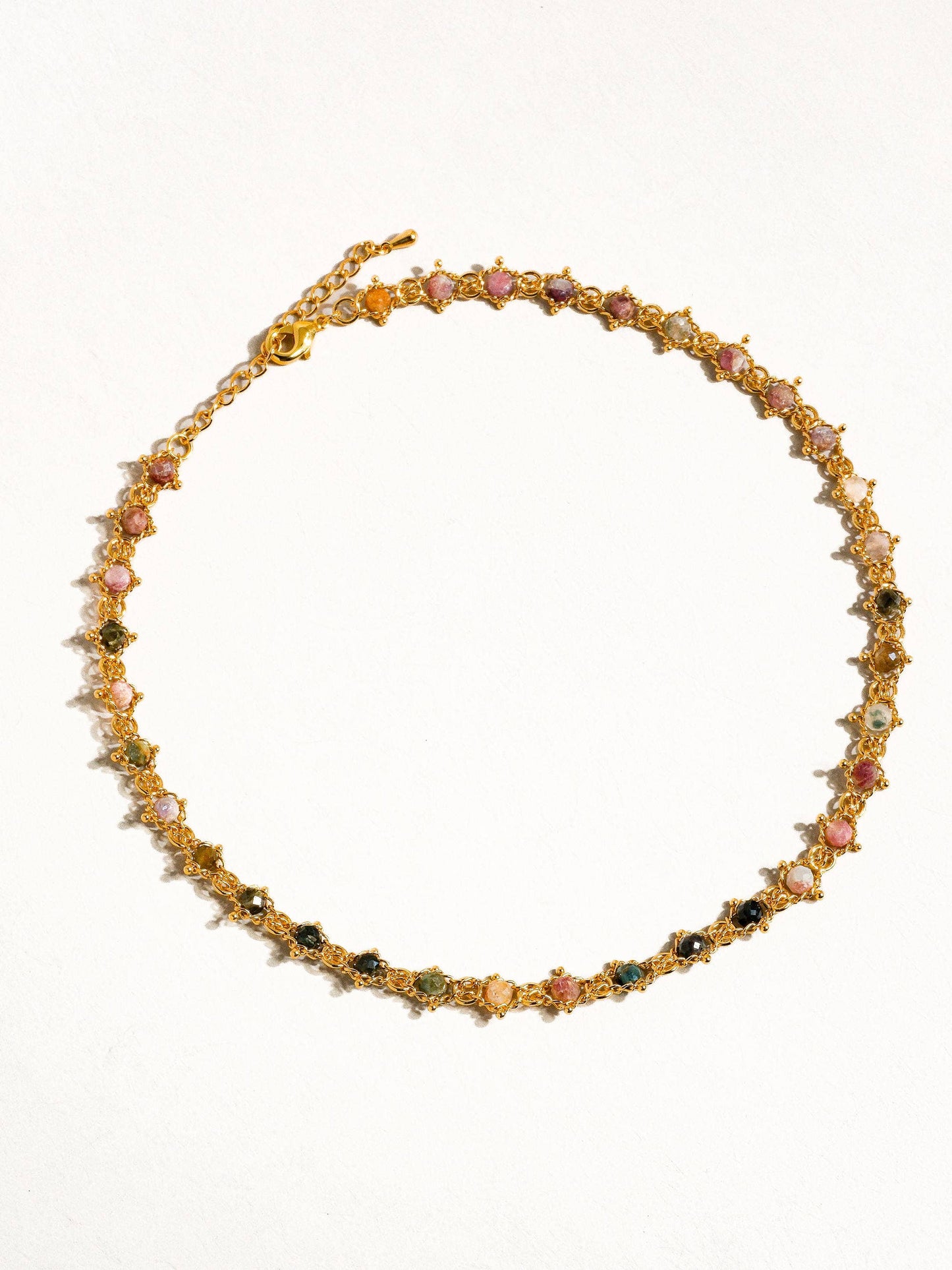 Skylar 18K Gold Multi-Stone Chained Necklace