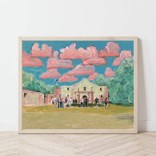 San Antonio Texas Alamo Collage Print