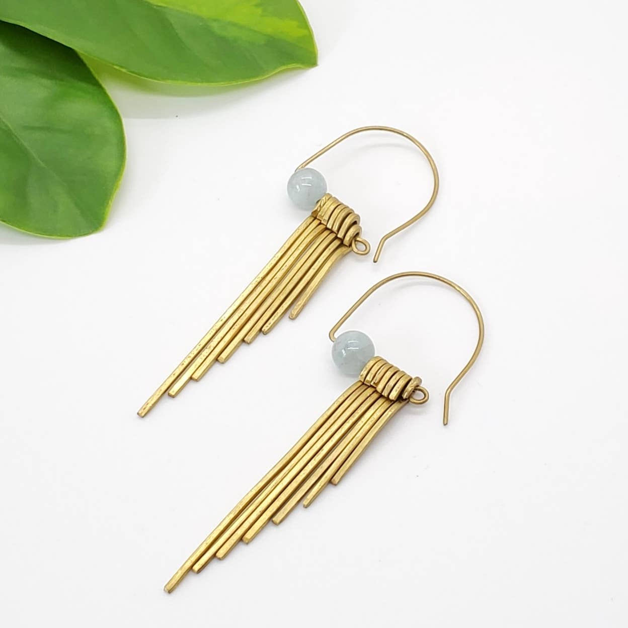 Brass Fringe Hoop Earring