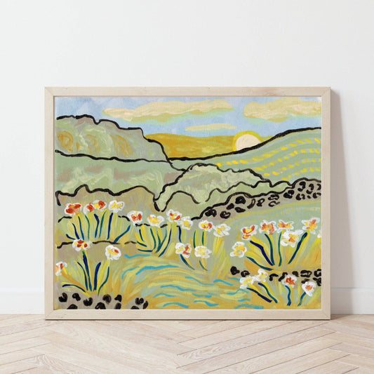Light Green Landscape Print