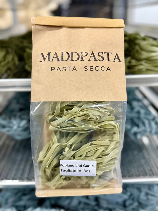 Poblano Garlic Tagliatelle - Madd Pasta