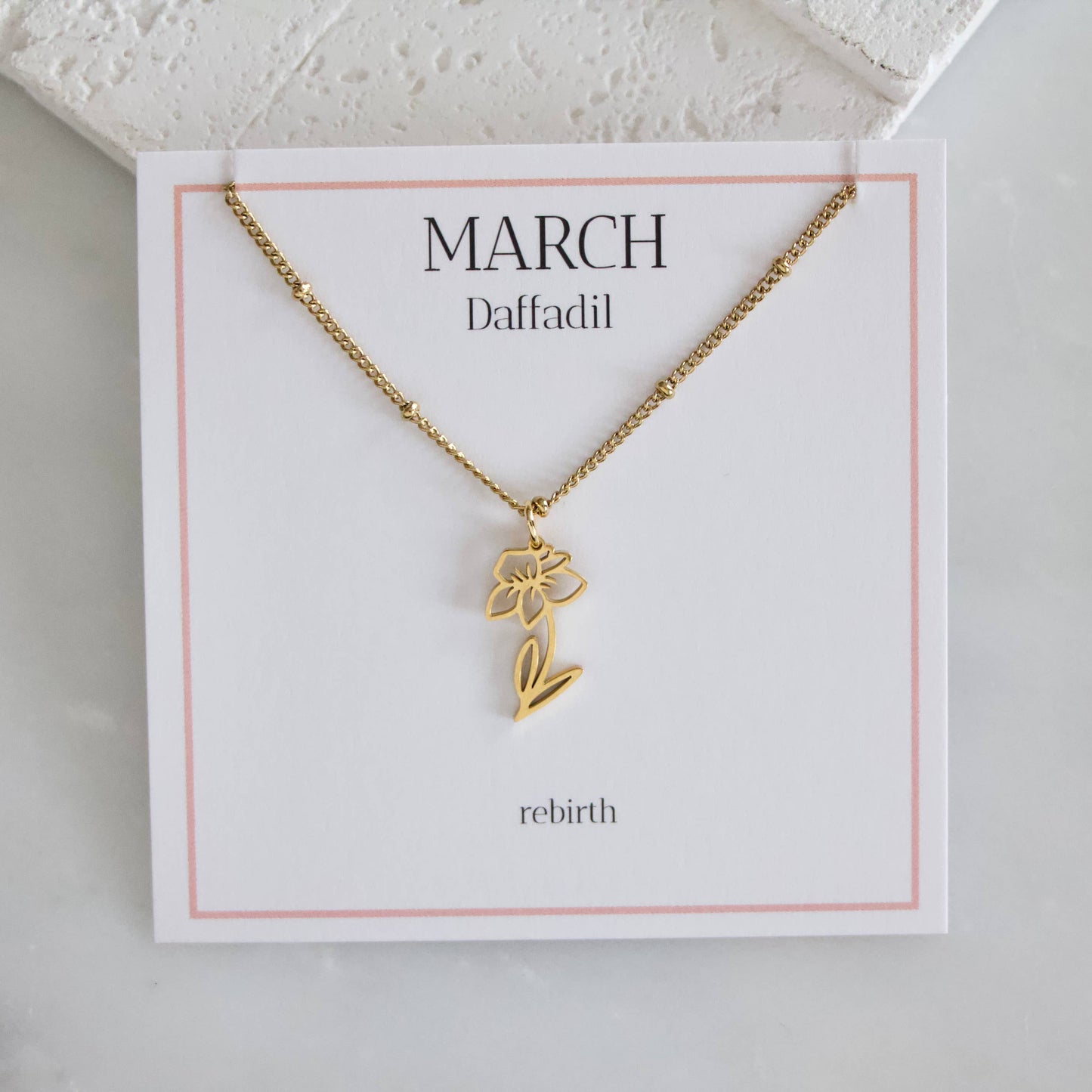 Birth Month Flower Necklaces