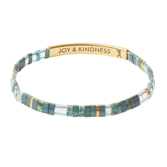 Good Karma Miyuki Bracelet- Joy & Kindness Marine/Gold
