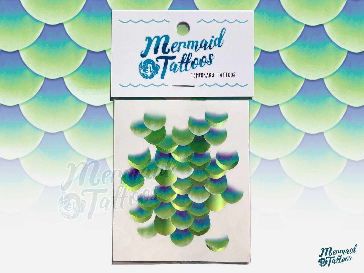 Metallic Mermaid Scale Temporary Tattoo