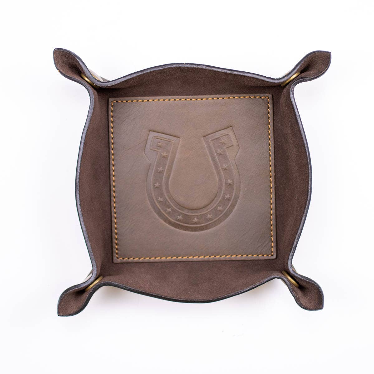 Horseshoe Leather Embossed Valet Tray