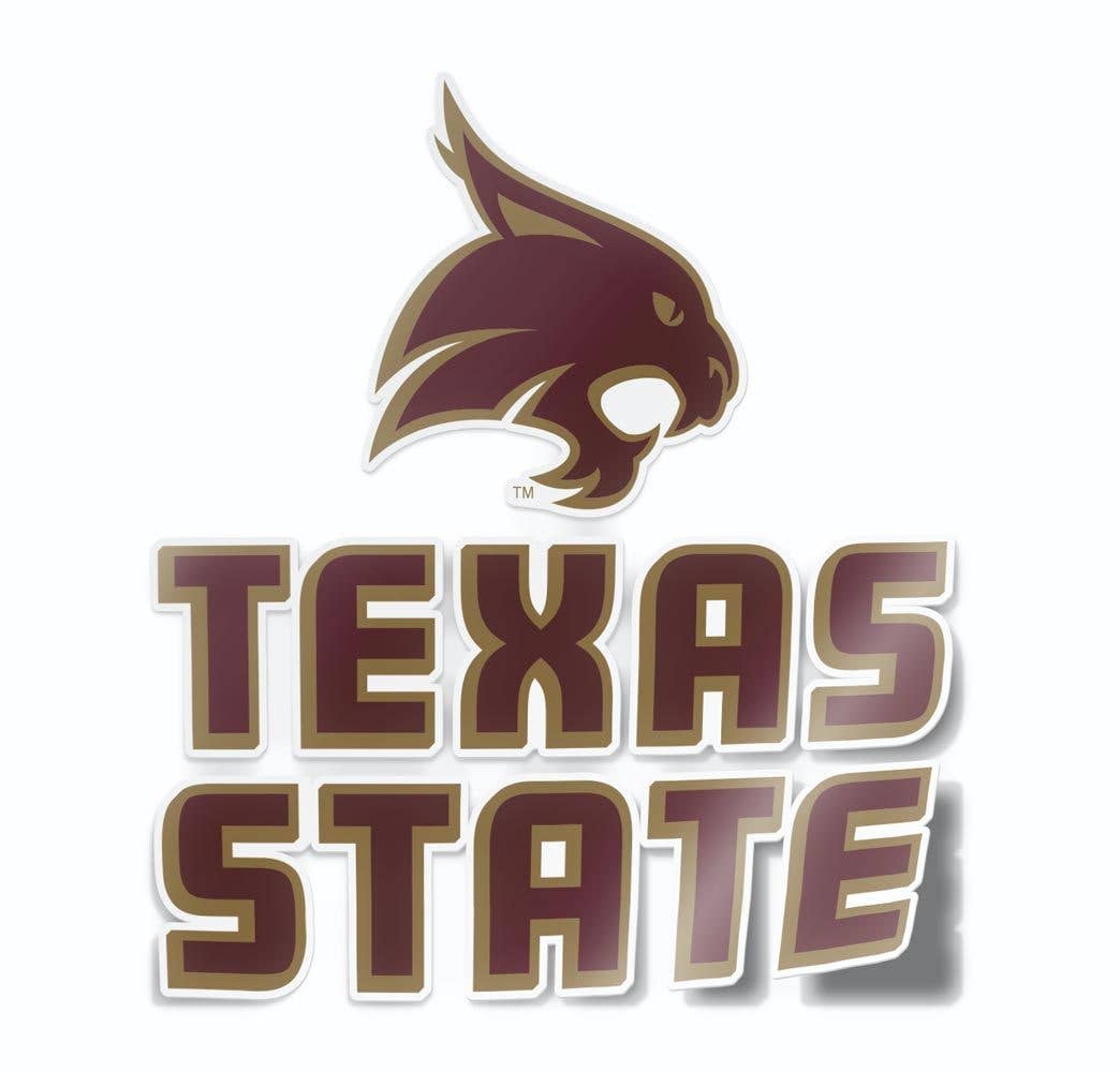 Texas State University Stacked Logo Car Decal