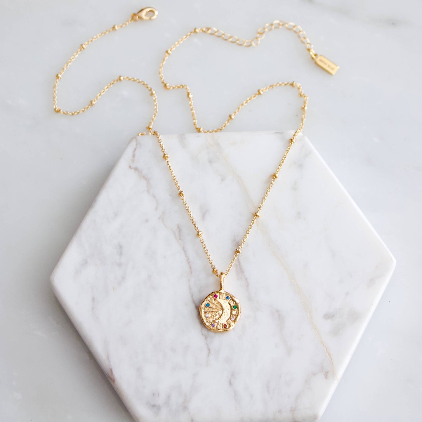 Colorful Zircon Celestial Necklace