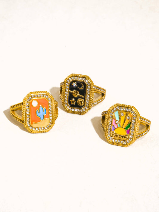 Lulora 18K Gold Non-Tarnish Statement Ring