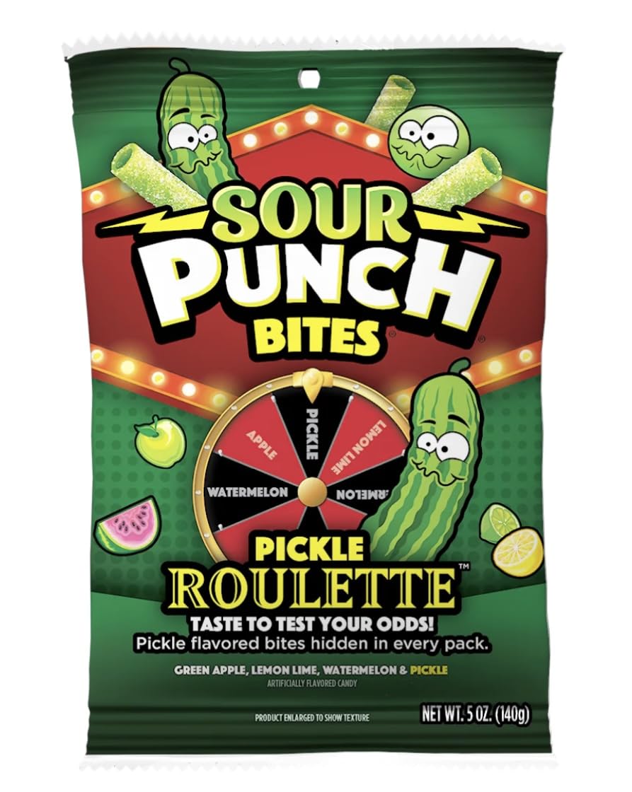 Sour Punch Bites Pickle Roulette, 5oz bag