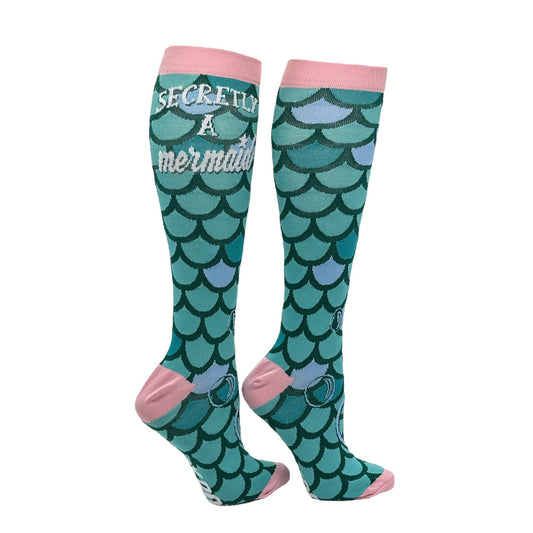 Secretly A Mermaid Compression Socks Mother's Day Graphic