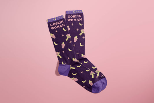 Goblin Woman Socks (funny socks, funny gifts