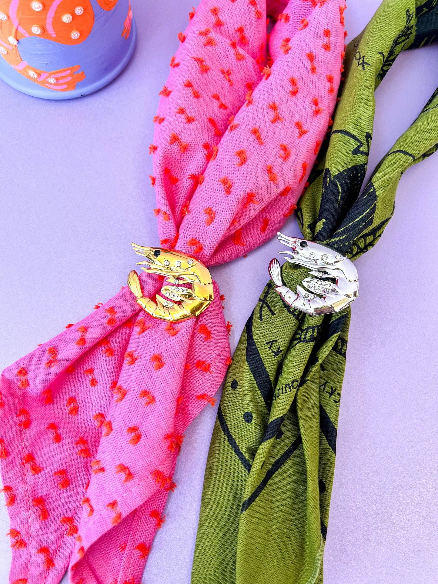 Fancy Shrimp Bandana Slide