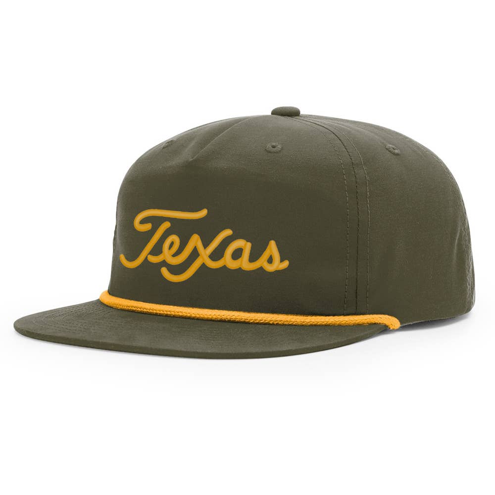 Texas Script Grandpa Rope 3D Embroidered Hat