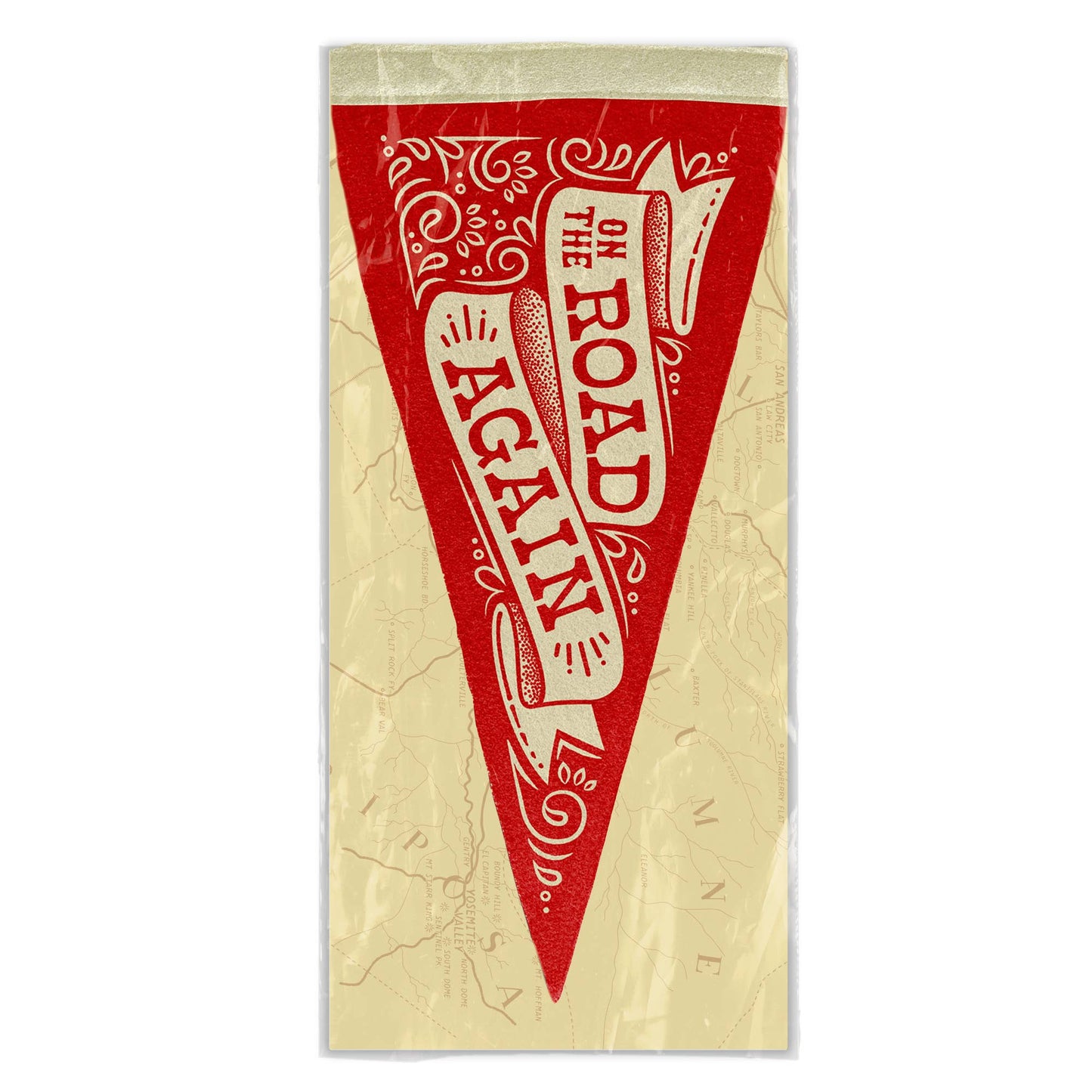 On the Road Again Mini Pennant