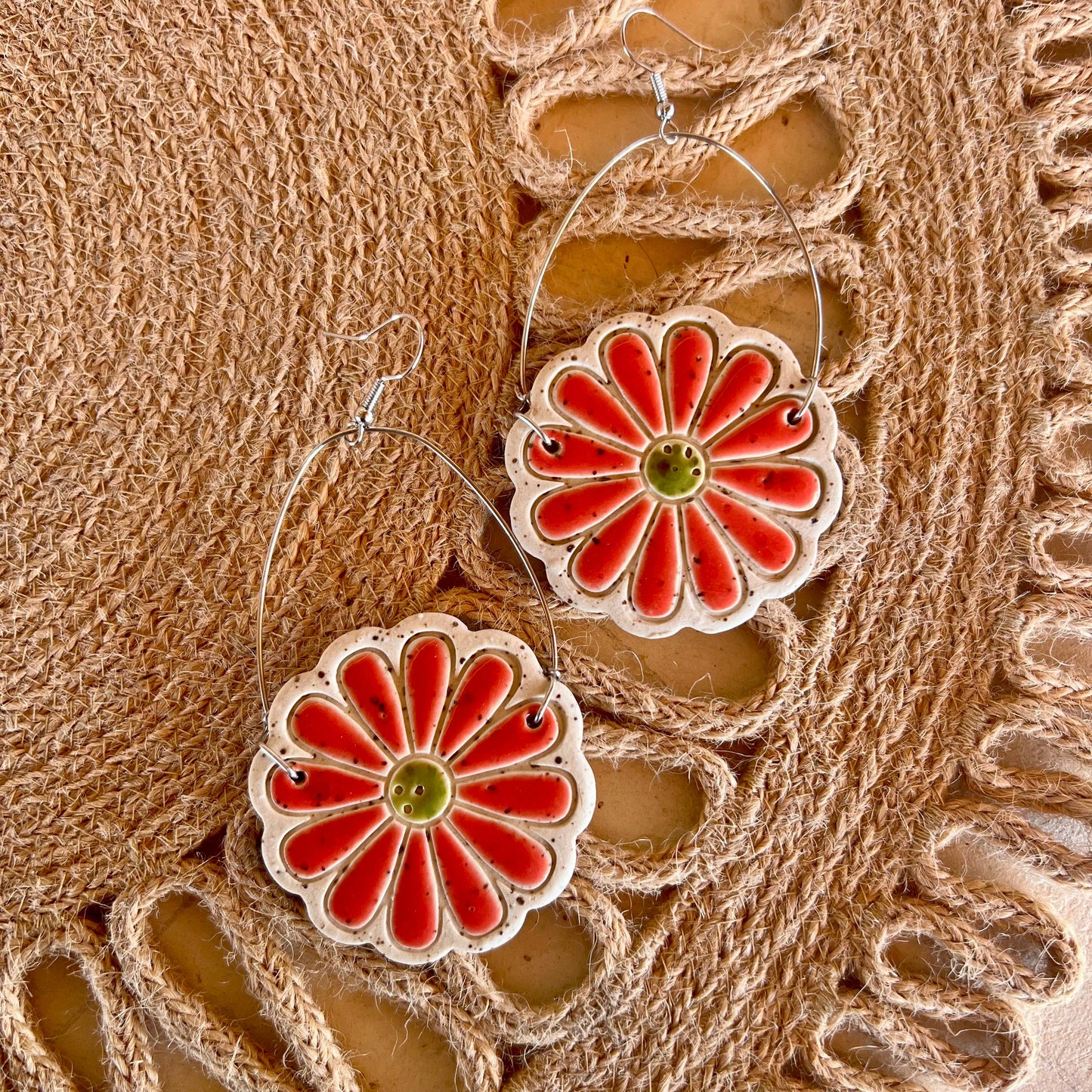 Lazy Daisy Ceramic Drop Earrings