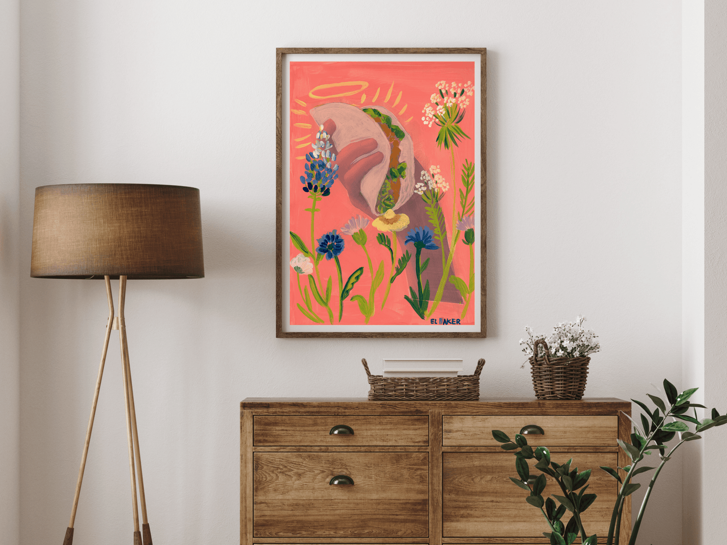 Texas Wildflowers Taco Print