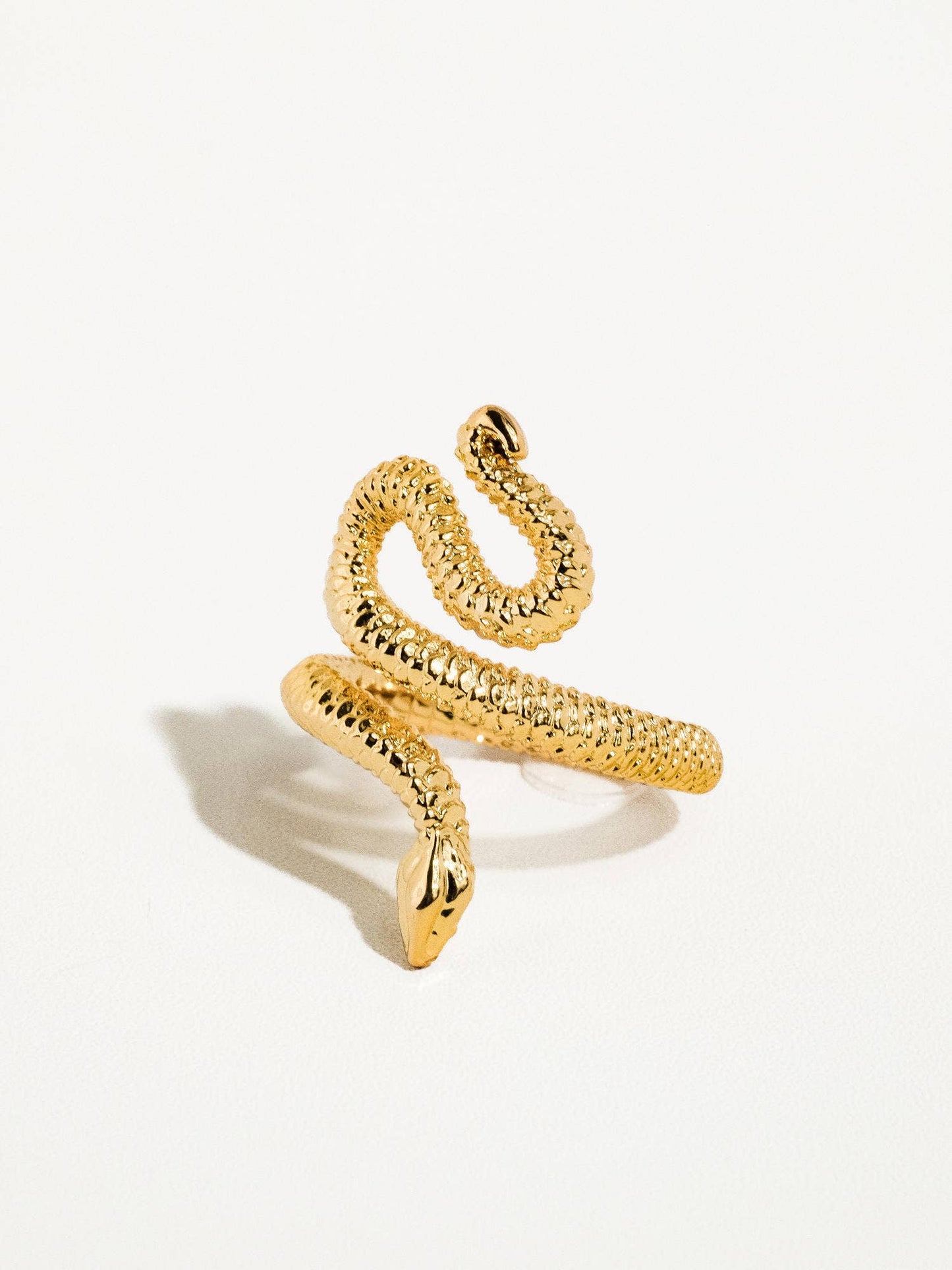 Ophelia 18K Gold-Plated Contemporary Twist Serpent Ring