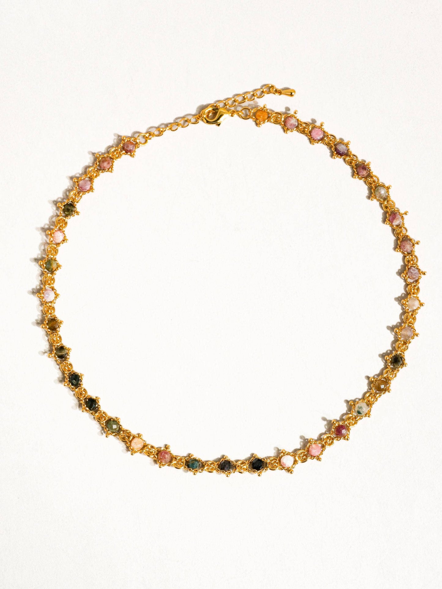 Skylar 18K Gold Multi-Stone Chained Necklace