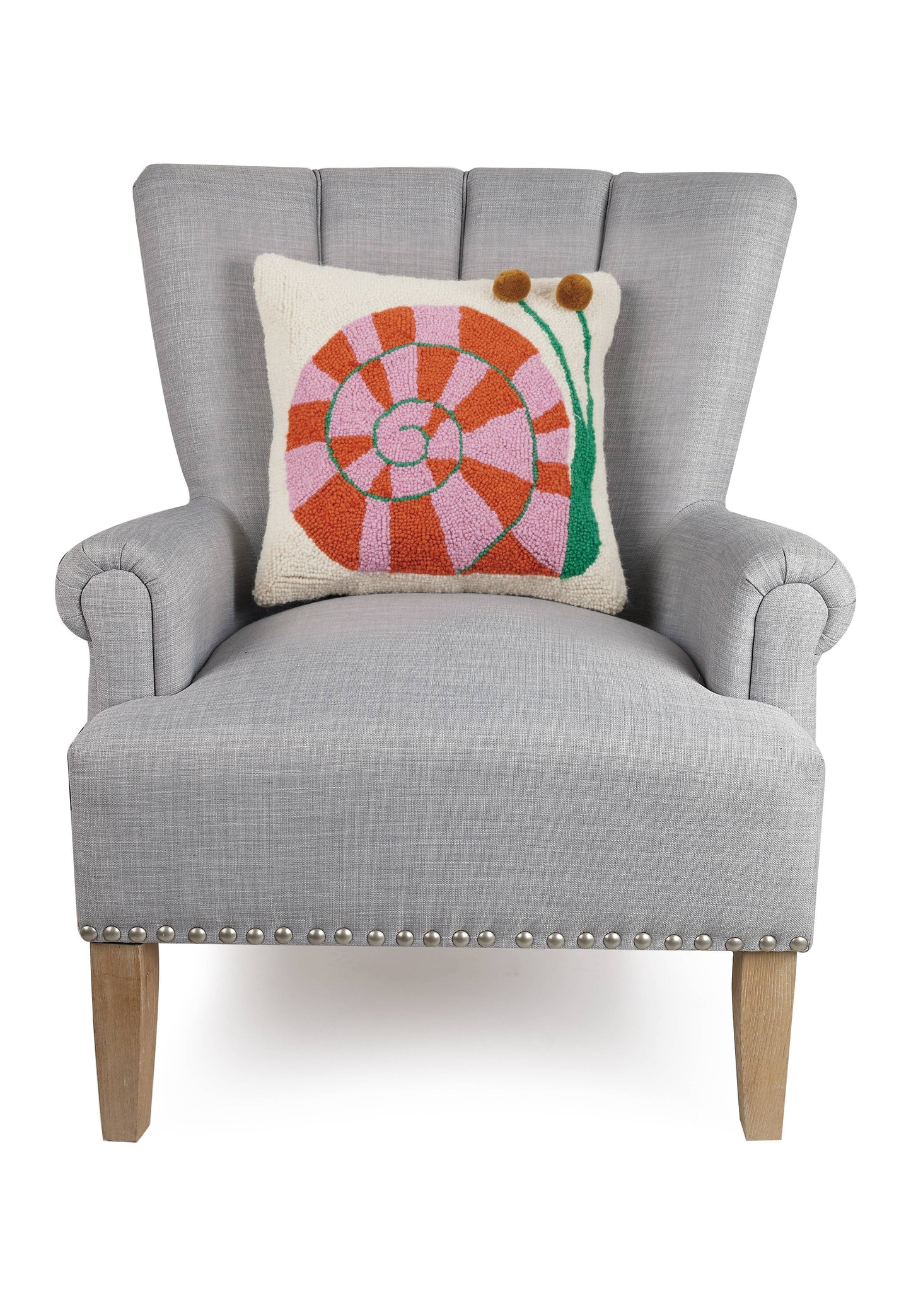 Snail's Pace w/Pom Pom Eyes Hook Pillow - Elizabeth Olwen