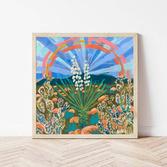 Rainbow Yucca Plant Texas Desert Print 8 x 10