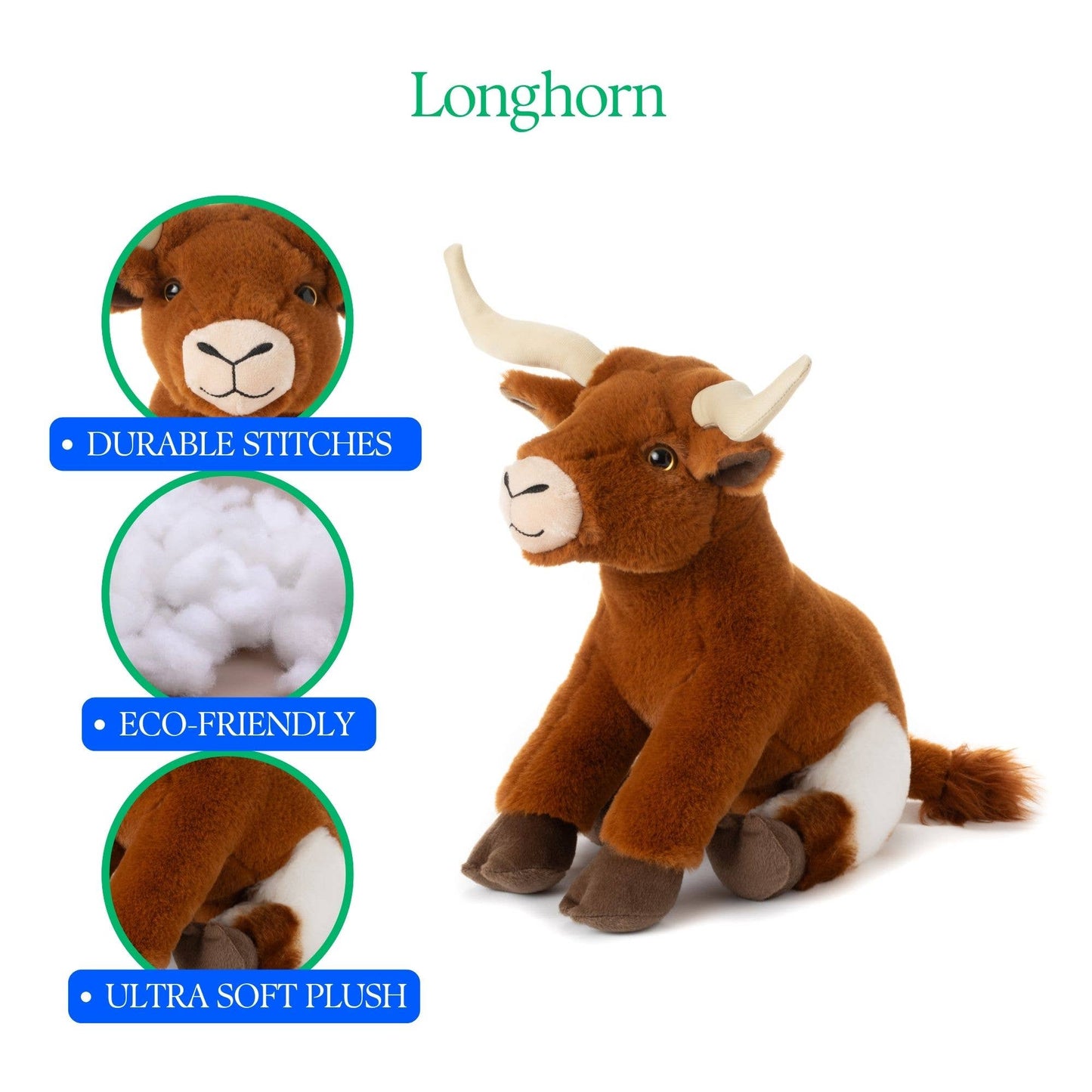 Wild Onez Longhorn Sitting Medium 11" (28cm)