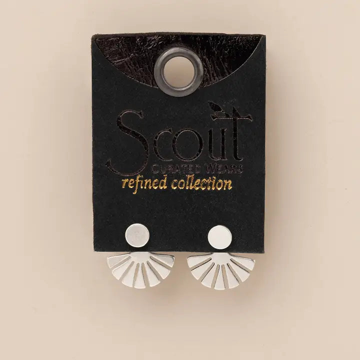 Refined Earring Collection - Sunburst Ear Jacket/Silver