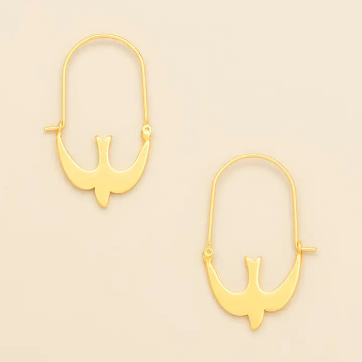 Refined Swallow Hoop - Gold